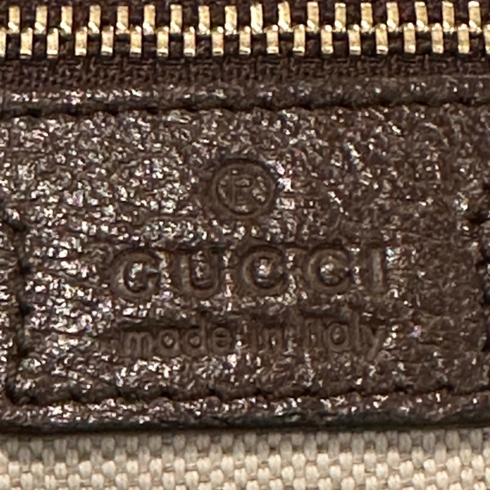Authentic Gucci Monogram Jumbo GG Textured Calfskin Ophidia Tote Camel Ebony✨ - Picture 17 of 17